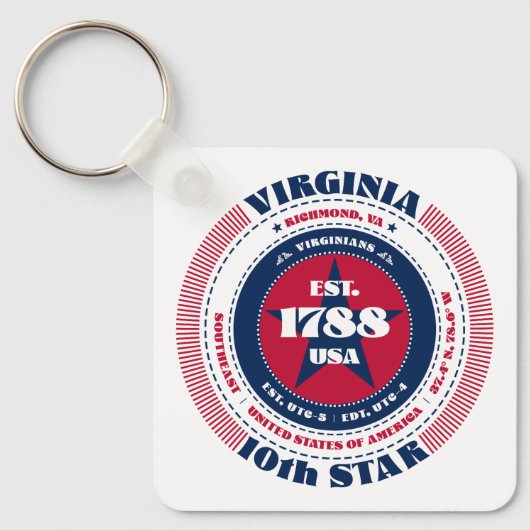 Virginia State Sleutelhanger (Voorkant)