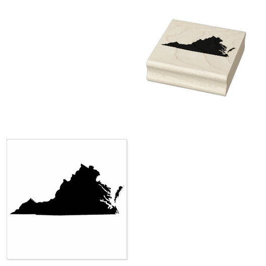 Virginia State Solid Rubber Art Stamp Rubberstempel (Gestempeld)