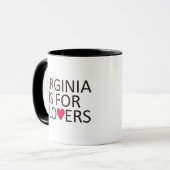 Virginia State T-shirt Virginia Home T-shirt Mok (Voorkant links)