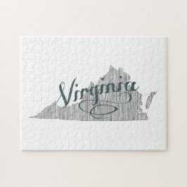 Virginia State Typografie Legpuzzel