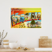 Virginia State VA Old Vintage Travel Briefkaart- Poster (Keuken)