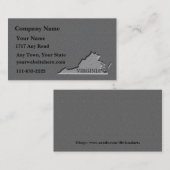 Virginia State Visitekaartje gesneden steen look (Voorkant / Achterkant)