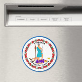 Virginia State Vlag Magnet (Insitu (Vaatwasser))