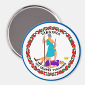 Virginia State Vlag Magnet (Voorkant / Achterkant)