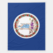 Virginia State Vlag Print Patriot Fleece Deken (Voorkant)