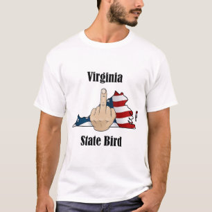 Virginia state vogel t-shirt middelvinger