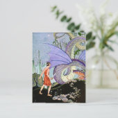  Virginia Sterrett Dragon Meets Warrior Briefkaart (Staand voorkant)
