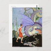  Virginia Sterrett Dragon Meets Warrior Briefkaart (Voorkant / Achterkant)