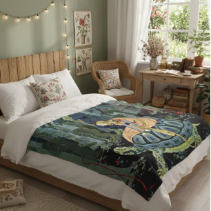  Virginia Sterrett Princess Rides Tortoise Fleece Deken