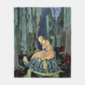 Virginia Sterrett Princess Rides Tortoise Fleece Deken (Voorkant)