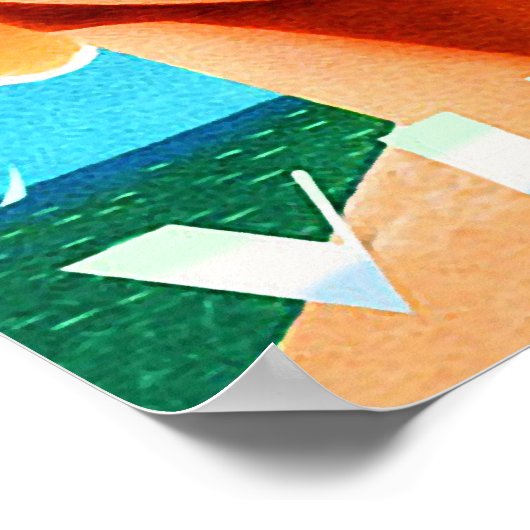 Virginia strand, blond zonnebril,  poster (Hoek)