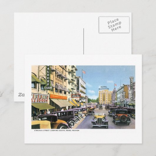 Virginia Street, Reno, Nevada Briefkaart (Voorkant / Achterkant)