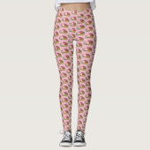 Virginia Style Cured Country Ham VA Meat Pink Leggings (Voorkant)