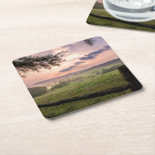 Virginia Sunset Kartonnen Onderzetters (Schuin)