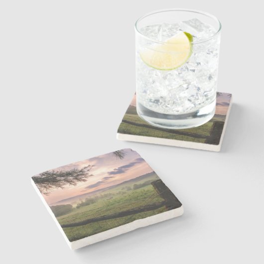 Virginia Sunset Stenen Onderzetter (Zijkant)