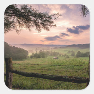 Virginia Sunset Vierkante Sticker