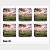 Virginia Sunset Vierkante Sticker (Vel)