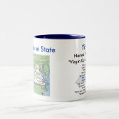 Virginia Symbols & Map Tweekleurige Koffiemok (Center)