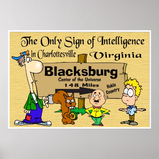 Virginia Tech Rivalry met Virginia Poster (Voorkant)