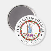 Virginia-teken Magneet (Voorkant / Achterkant)