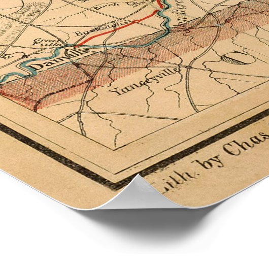  Virginia & The Chesapeake Bay Map (1862) Poster (Hoek)