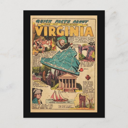 Virginia the Old Dominion Briefkaart (Voorkant)