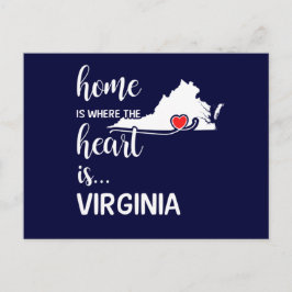 Virginia thuis is waar het hart ligt briefkaart