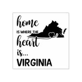 Virginia thuis is waar het hart ligt rubberstempel (Afrduk)