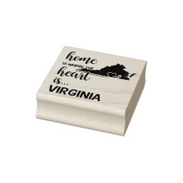 Virginia thuis is waar het hart ligt rubberstempel