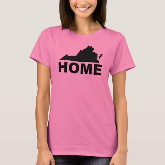 Virginia Thuis Weg Van Staat T-Shirt Tees (Voorkant)