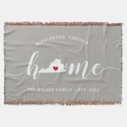 Virginia Thuisstaat Gepersonaliseerd Deken (Voorkant)