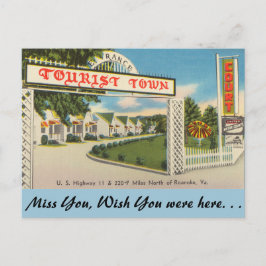 Virginia, Tourist Town, Roanoke Briefkaart