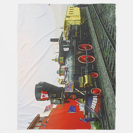 Virginia & Truckee 22 Steam Train Engine Fleece Deken (Voorkant)