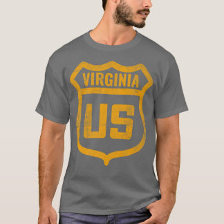 Virginia - US snelweg met een weerspannige kijk op T-shirt