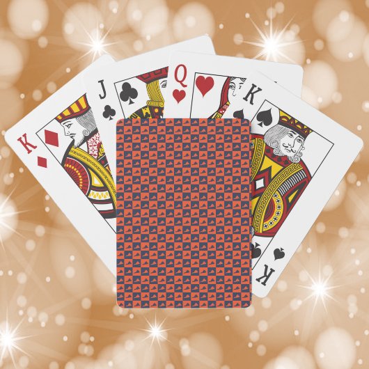 Virginia US State Orange and Blue Pattern Pokerkaarten