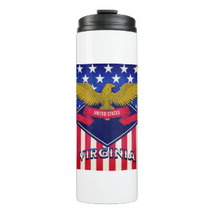 Virginia USA Flag Thermosbeker