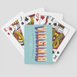 Virginia USA Vintage Ansichtkaart Speelkaarten