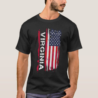 Virginia Usa Virginia Zwart Klein T-shirt