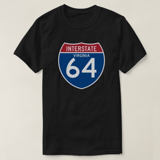Virginia VA I-64 Interstate Highway Shield - T-shirt (Design voorkant)
