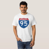 Virginia VA I-95 Interstate Highway Shield - T-shirt (Voorkant volledig)