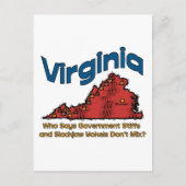 Virginia VA US States Motto ~ Stiffs and Yokels Briefkaart (Voorkant)