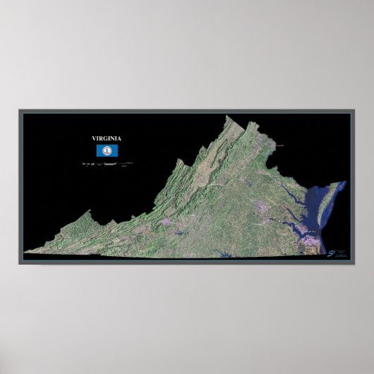 Virginia van ruimtesatellietposter poster (Voorkant)
