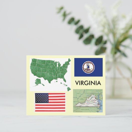 Virginia, Verenigde Staten Briefkaart (Staand voorkant)