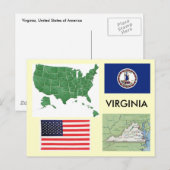Virginia, Verenigde Staten Briefkaart (Voorkant / Achterkant)