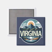 Virginia, Verenigde Staten Magneet (Voorkant / Achterkant)