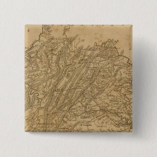 Virginia Vierkante Button 5,1 Cm