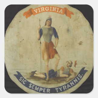 VIRGINIA!!! VIERKANTE STICKER