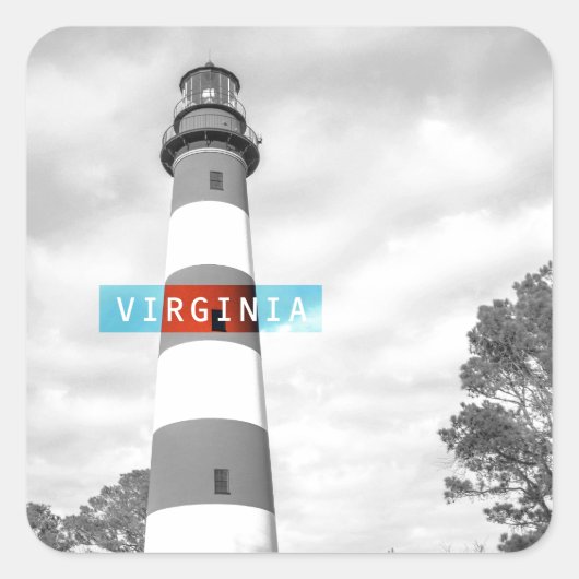 Virginia Vierkante Sticker (Voorkant)