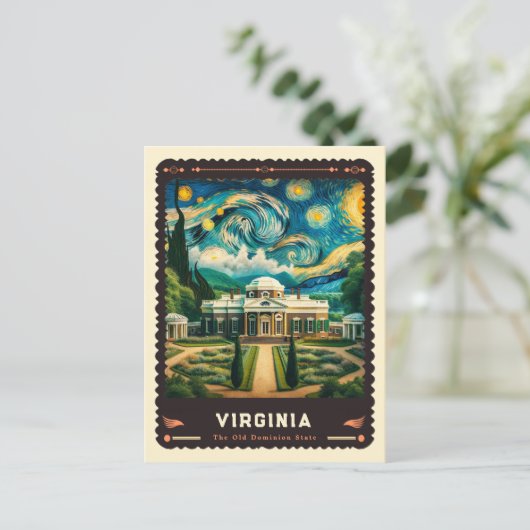 Virginia | Vincent van Gogh geïnspireerd Briefkaart (Staand voorkant)