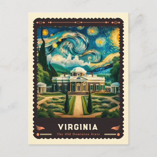 Virginia | Vincent van Gogh geïnspireerd Briefkaart (Voorkant)